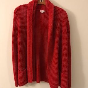 Chunky red sweater